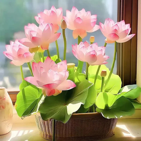 🌸 All-Season Hybrid Japanese Lotus Flower Seeds | 100% IMPORTED | 95% Germination Rate | Dwarf Rainbow Lotus | Kamal Gatta Beej | Exotic Premium Variety 🌸